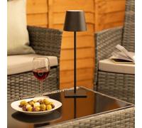 ValueLights | Black Wireless Portable Rechargeable Touch Table Lamp Indoor/Outdoor Cordless Dimmer Light with USB Port | Outdoor Lights, Home Décor & Improvement Essential