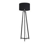 ValueLights | Black Wood Tripod Floor Lamp with Black Fabric Drum Lampshade Living Room Light | Floor Lamps, Home Décor & Improvement Essential