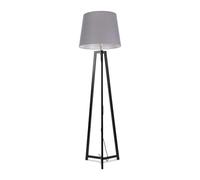 ValueLights | Black Wood Tripod Floor Lamp with Grey Tapered Fabric Lampshade Living Room Light | Floor Lamps, Home Décor & Improvement Essential
