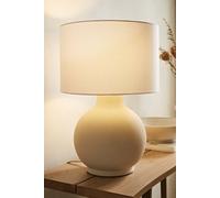 ValueLights Blair Natural Hand Finished Pot Stoneware Table Lamp