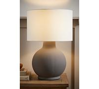 Brandi Hand Finished Ceramic Table Lamp with Linen Shade Grey