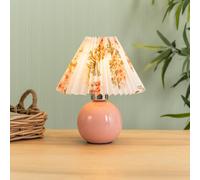 ValueLights | Pink Floral Touch Button Light, Rechargeable LED Portable Table Lamp for Living Room Bedroom | Table Lamps & Home Improvements Essential