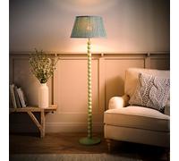 Bobbin Bobbles Floor Lamp with Leaf Pleated Taper Lamp Shade and Bulb ValueLights Pale Green One Size