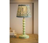 Valuelights Bobbin Green Pleat Shade Bobble Rechargeable Portable Table Lamp In Light Green Light Green