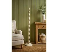 ValueLights Bobbin Wooden Bobble Floor Lamp Base in Cream ValueLights Cream