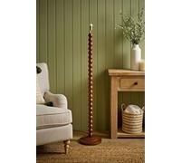 ValueLights Bobbin Wooden Bobble Floor Lamp Base in Walnut ValueLights Walnut