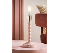 ValueLights Bobbins Bobble Rechargeable Portable Pastel Table Lamp Base in Baby Pink ValueLights Baby Pink