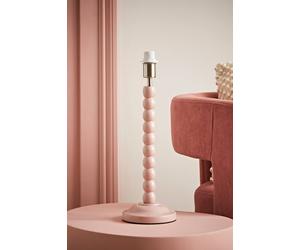 Valuelights Bobbins Painted Rose Pink Table Lamp Base Light In Pale Pink Pale Pink