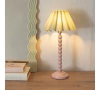Valuelights Bobbins Painted Rose Table Lamp With Sage Green Scallop Tapered Lamp Shade And Led Bulb