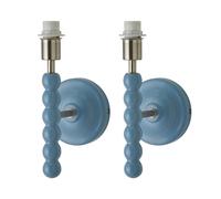 Bobbins Pair of Pastel Bobble Style Wall Light Bases ValueLights Pale Blue One Size