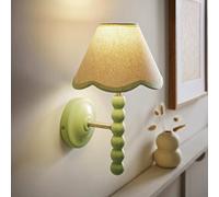 ValueLights Bobble Wooden Wall Light - Soft Green