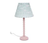 Bobbins Rose Pink Table Lamp with Tapered Fabric Pleasted Shade and LED Bulb ValueLights Pink One Size