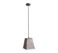 Valuelights Bodhi Modern Natural Rustic Wood Square Ceiling Light Shade - Includes 4W Led Filament Bulb 2700K Warm White
