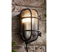 ValueLights Bow Nautical Oval Bulkhead IP64 Outdoor Garden Wall Light in Bronze ValueLights Bronze