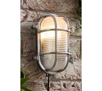 Bow Nautical Silver Outdoor Wall Bulkhead Light ValueLights Silver One Size