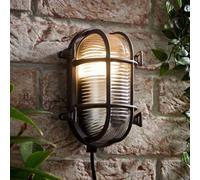 Valuelights Bow Rust Nautical Oval Bulkhead Ip64 Warm Led Outdoor Wall Light