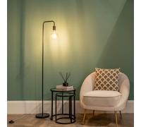 ValueLights | Industrial Style Black Metal Curved Stem Floor Lamp Light | Floor Lamps & Torchieres, Home Décor & Improvement Essential