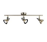 Valuelights Brunel Gold Ceiling Bar Spotlight And Gu10 Spotlight Led 5W Cool White 6500K Bulbs