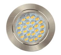 MiniSun | Modern Brushed Chrome 12V LED Caravan/Boat/Cabin Downlights | Lighting, Home Décor & Improvement Essential | Includes Bulb [6000K Cool White] | Mains Wired