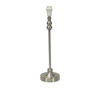 ValueLights | Brushed Chrome Metal Candlestick Table Lamp Base Living Room Bedside Light | Table Lamps, Home Décor & Improvement Essential