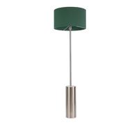 ValueLights | Brushed Chrome Single Stem Rotary Dimmer Switch Floor Lamp with Forest Green Drum Shade | Floor Lamps & Torchieres, Home Décor & Improvement Essential | Includes Bulb