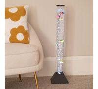 MiniSun | 80cm Colour Changing LED Bubble Tower Floor | Sensory & Mood Lighting, Home Décor & Improvement Essential | Includes Assorted Fish