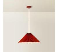 ValueLights | Burnt Orange Hanging Ceiling Pendant Light Fitting with Pleated Lampshade | Pendant Lights, Home Décor & Improvement Essential | Includes Bulb