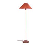 ValueLights | Burnt Orange Metal Single Stem Standing Floor Lamp with Pleated Lampshade | Floor Lamps & Torchieres, Home Décor & Improvement Essential | Includes Bulb