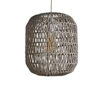 MiniSun | Modern Grey Woven Rope Ceiling Light Shade | Pendant Lights, Home Décor & Improvement Essential | 25cm Shade Width