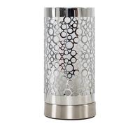 Cadena Silver Table Lamp Touch On/Off Dimmable ValueLights Silver One Size