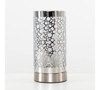 Cadena Silver Table Lamp Touch On/Off Dimmable ValueLights Silver One Size