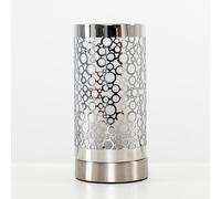 Cadena Silver Table Lamp Touch On/Off Dimmable ValueLights Silver One Size