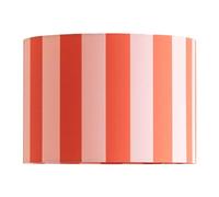 ValueLights | Callie Colour Clash Orange & Pink Stripe Large Fabric Drum Lamp Shade with Bulb