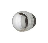 ValueLights | Calpe Small Matte Black Smoked Ribbed Glass Flush Ceiling Wall Light | Wall Lights, Home Décor & Improvement Essential