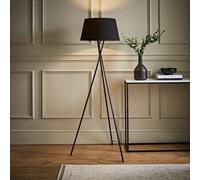 Valuelights Camden Black Tripod Floor Lamp With Tapered Shade