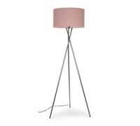 MiniSun | Modern Brushed Chrome Floor Lamp with a Pink Shade | Floor Lamps & Torchieres, Home Décor & Improvement Essential