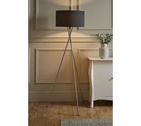 MiniSun | Modern Brushed Chrome Floor Lamp with a Dark Grey Shade | Floor Lamps & Torchieres, Home Décor & Improvement Essential
