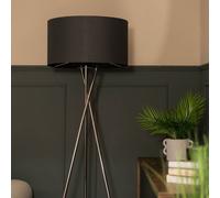 MiniSun | Modern Copper Metal Tripod Floor Lamp with a Dark Grey Shade | Floor Lamps & Torchieres, Home Décor & Improvement Essential | Includes 6W LED E27 Light Bulb with 3000K Colour Temperature