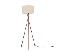 MiniSun | Modern Copper Metal Floor Lamp with a Beige Shade | Floor Lamps & Torchieres, Home Décor & Improvement Essential | Includes 6W LED Bulb [3000K Warm White]