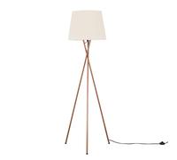 MiniSun | Modern Copper Metal Floor Lamp with a Beige Tapered Shade | Floor Lamps & Torchieres, Home Décor & Improvement Essential | Includes 6W LED Bulb [3000K Warm White]