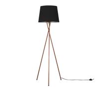 MiniSun | Modern Copper Metal Floor Lamp with a Black Tapered Shade | Floor Lamps & Torchieres, Home Décor & Improvement Essential | Includes 6W LED Bulb [3000K Warm White]