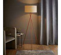 MiniSun | Modern Copper Effect Metal Tripod Floor Lamp with a Cream Shade | Floor Lamps & Torchieres, Home Décor, Improvement & Lifestyle Essential