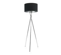 ValueLights | Camden Tripod Floor Lamp Chrome with Black & Chrome Inner Shade | Floor Lamps, Home Décor & Improvement Essential