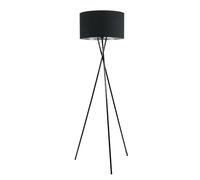 ValueLights | Camden Tripod Floor Lamp Gloss Black with Black & Chrome Inner Shade | Floor Lamps, Home Décor & Improvement Essential