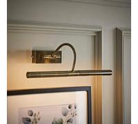 Valuelights Capri Antique Brass Mains Powered Twin Picture Wall Light