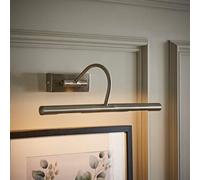 MiniSun | Capri Adjustable Satin Nickel Mains Powered Display Wall Light | Hardwired Picture & Display Lights, Home Décor & Improvement Essential