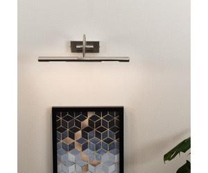 Valuelights Capri Brushed Chrome Mains Powered Twin Picture Wall Light And Bulbs