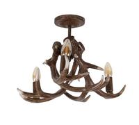 Valuelights Caribou Antler 3 Way Brown Ceiling Bar Light Brown