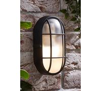 Valuelights Carnforth Black Bulkhead Outdoor Wall Light Black