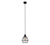 Valuelights Casco Matt Black Ceiling Rose And Flex Lampholder Fitting With Black Wire Shade